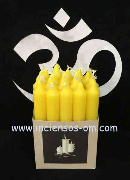 Caja 20 velas bujías amarillas